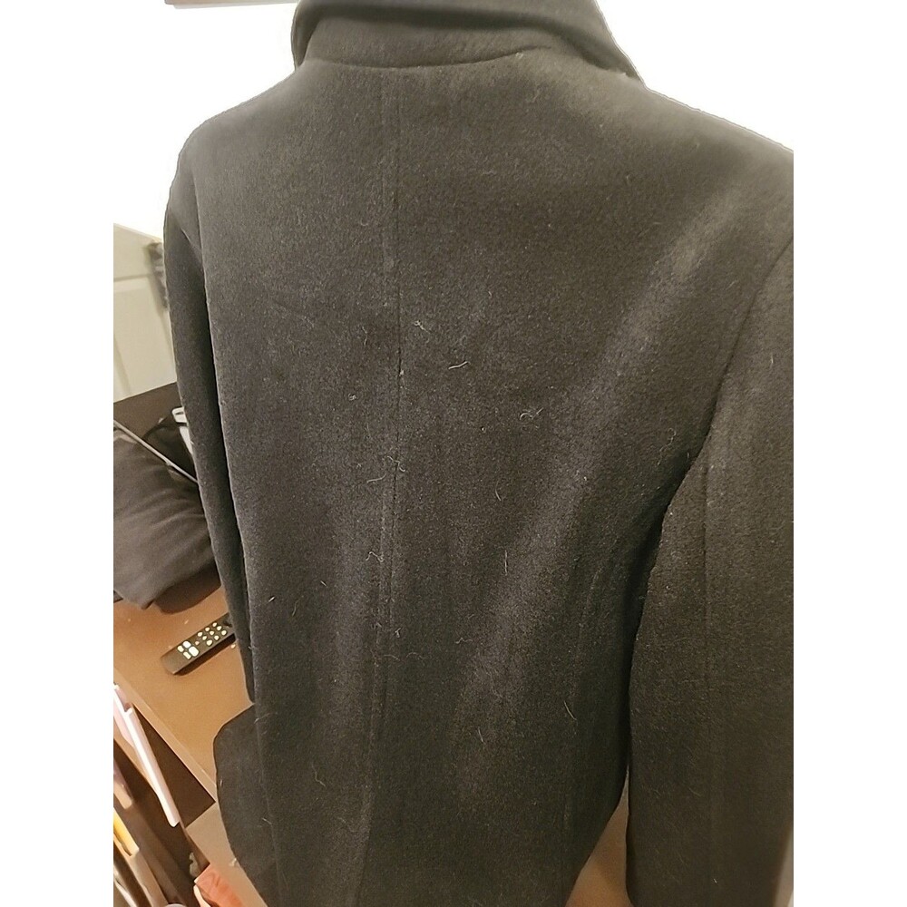 Old Navy Women's Long Black Jacket Size M Medium Trench Coat Parka Winter Top - Picture 6 of 7